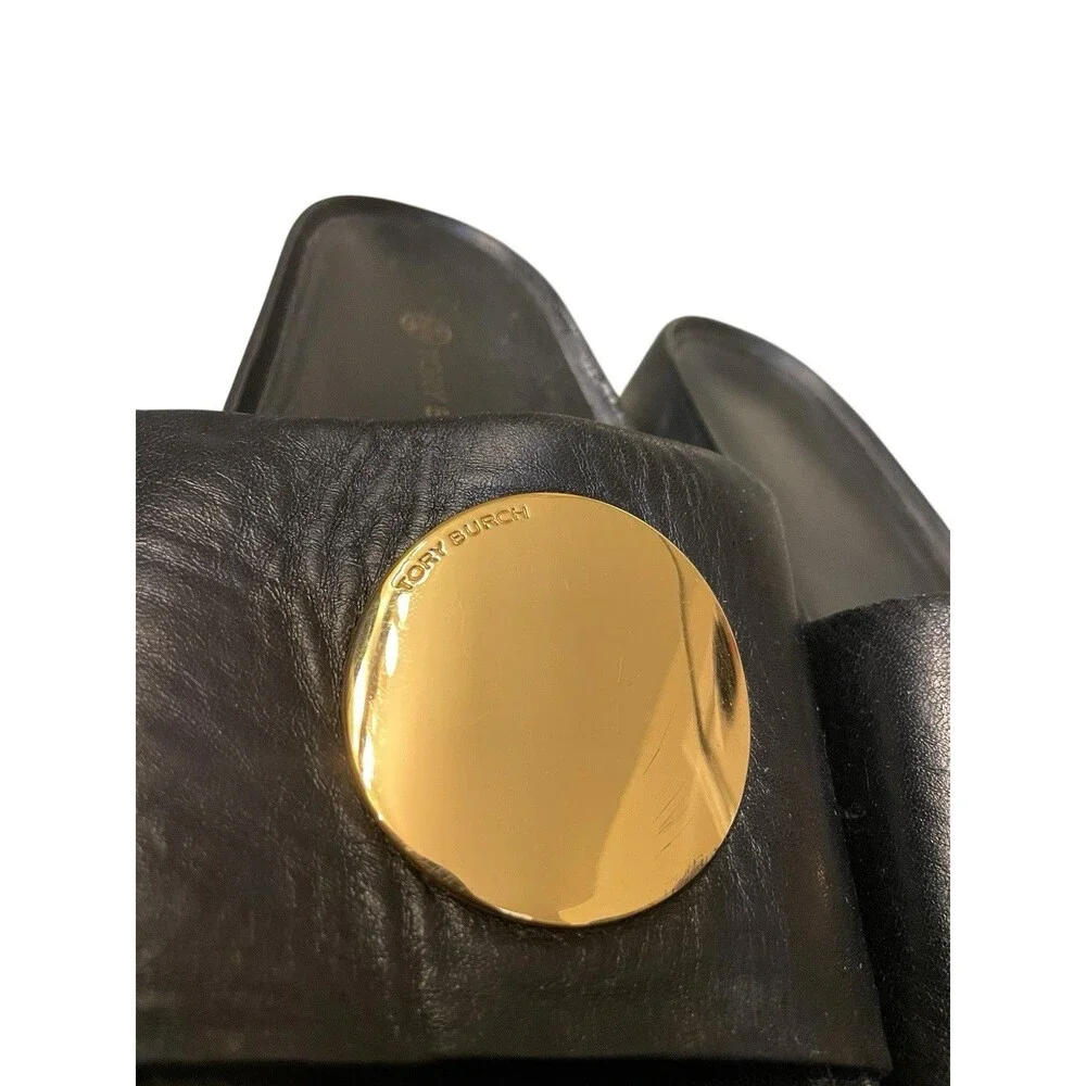 Tory Burch Patos Platform Black Slide Sandals Women’s Size 10.5 Luxury Designer